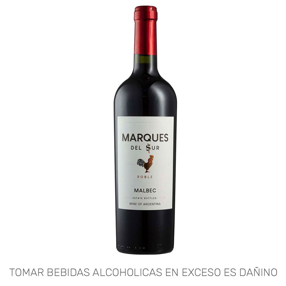 Vino Tinto MARQUES DEL SUR Roberto Malbec Botella 750ml