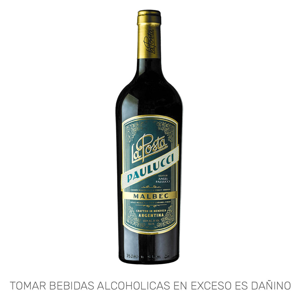 Vino Tinto LA POSTA Paulucci Malbec Botella 750ml