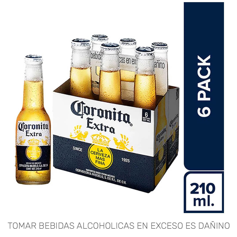 Cerveza CORONITA 6Pack Botella 210ml Cerveza CORONITA 6Pack Botella 210ml