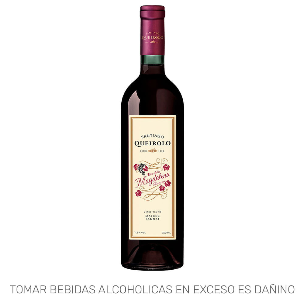 Vino Tinto SANTIAGO QUEIROLO Magdalena  Botella 750ml