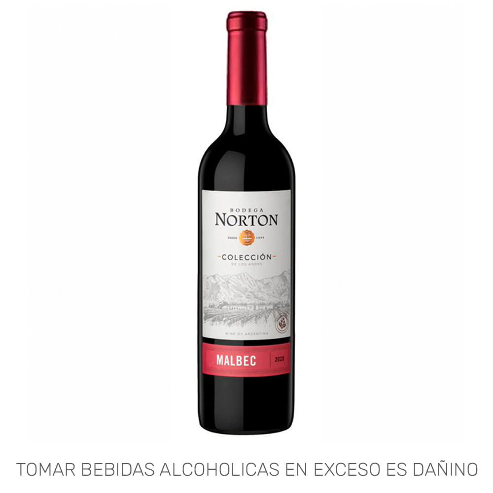 Vino Tinto NORTON Colección Varietales Malbec Botella 750ml