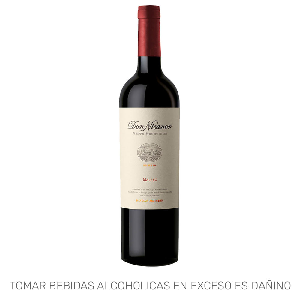 Vino Tinto DON NICANOR Nieto Senetiner Malbec Botella 750ml Vino Tinto DON NICANOR Nieto Senetiner Malbec Botella 750ml