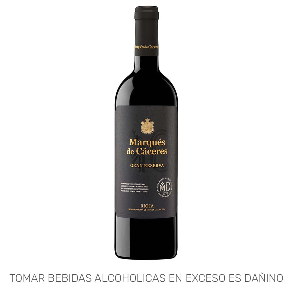 Vino Tinto MARQUÉS DE CÁCERES Gran reserva Botella 750Ml Vino Tinto MARQUÉS DE CÁCERES Gran reserva Botella 750Ml
