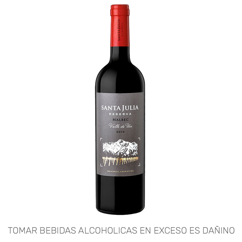 Vino Tinto SANTA JULIA Reserva Malbec Botella 750ml Vino Tinto SANTA JULIA Reserva Malbec Botella 750ml