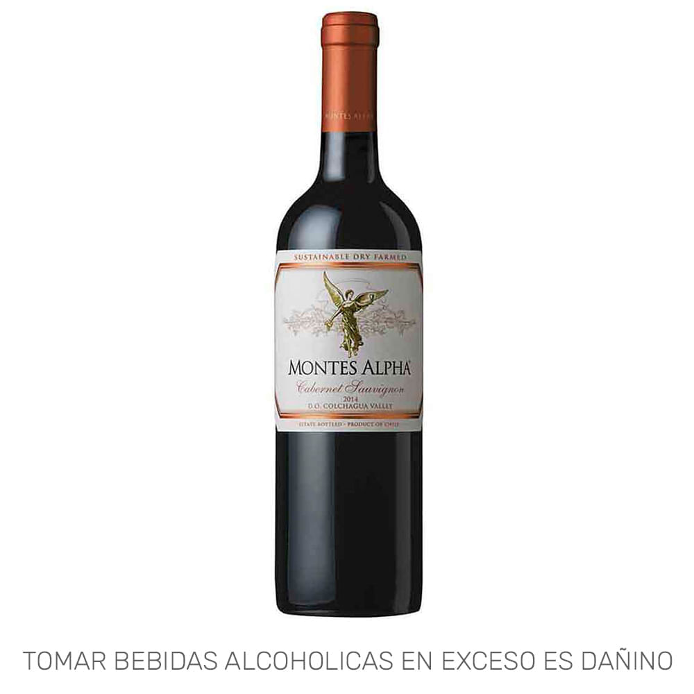 Vino Tinto MONTES ALPHA Cabernet Sauvignon Botella 750ml Vino Tinto MONTES ALPHA Cabernet Sauvignon Botella 750ml