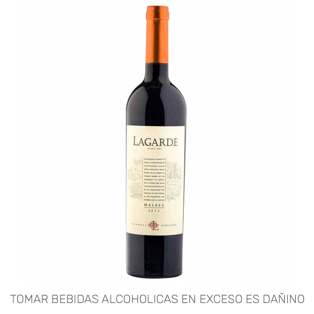 Vino Tinto LAGARDE Malbec Reserva Botella 750ml