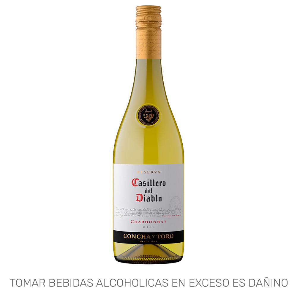 Vino Blanco CASILLERO DEL DIABLO Chardonnay Reserva Botella 750ml Vino Blanco CASILLERO DEL DIABLO Chardonnay Reserva Botella 750ml
