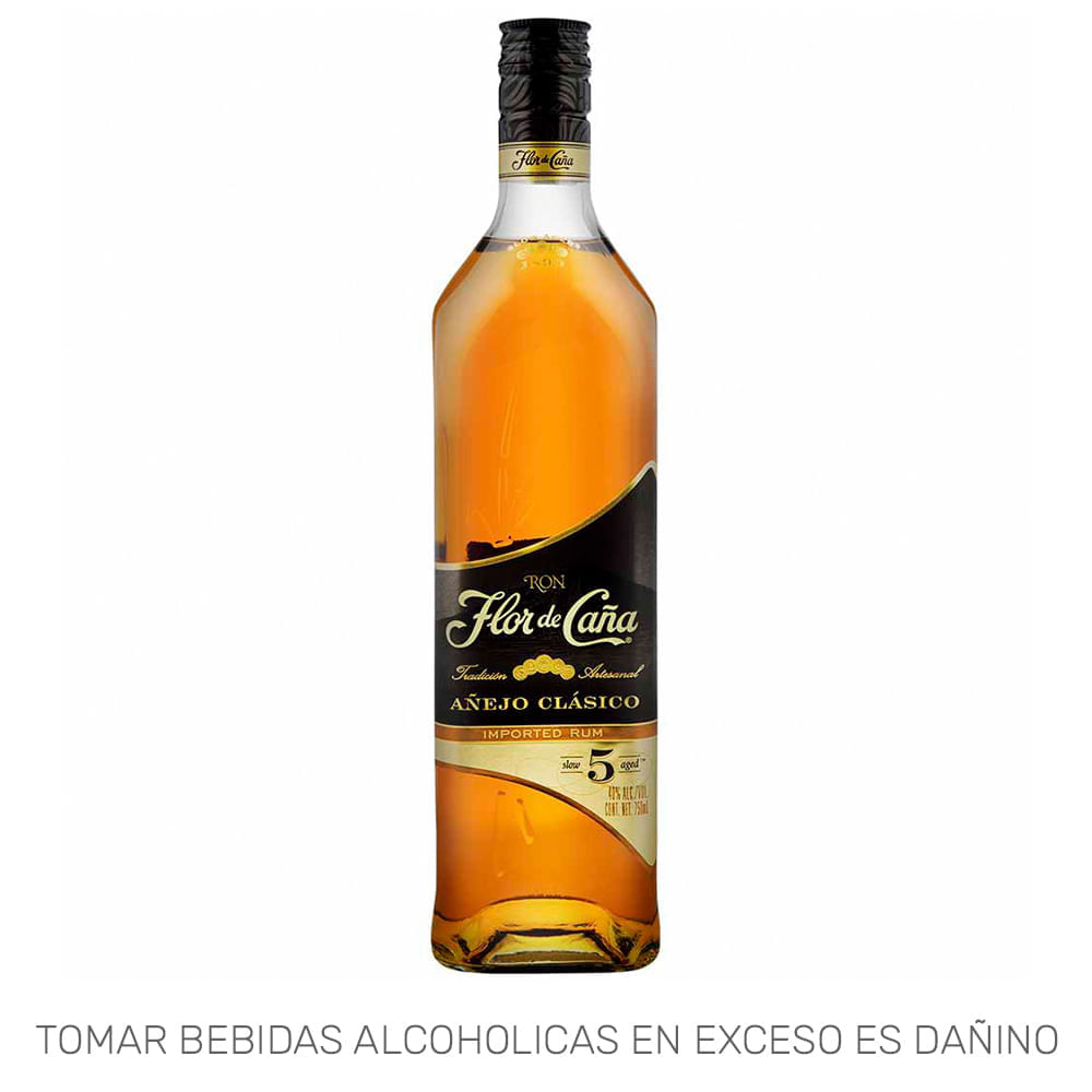 Ron FLOR DE CAÑA Añejo 5 años Botella 750ml