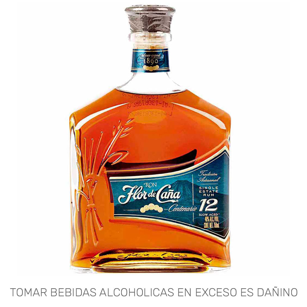 Ron FLOR DE CAÑA Centenario 12 Años Botella 750ml Ron FLOR DE CAÑA Centenario 12 Años Botella 750ml
