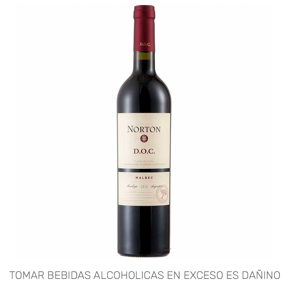 Vino Tinto NORTON Malbec D.O.C. Botella 750ml