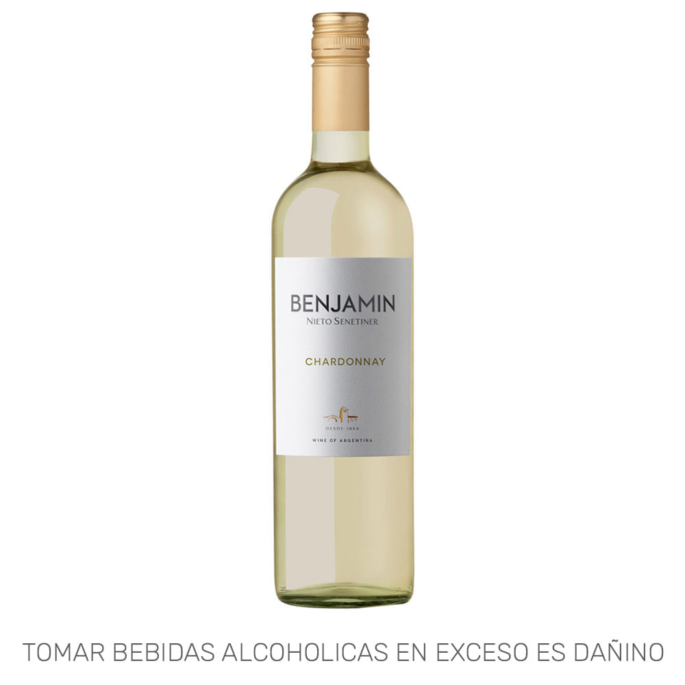 Vino Blanco NIETO SENETINER BENJAMIN Chardonnay Botella 750ml Vino Blanco NIETO SENETINER BENJAMIN Chardonnay Botella 750ml