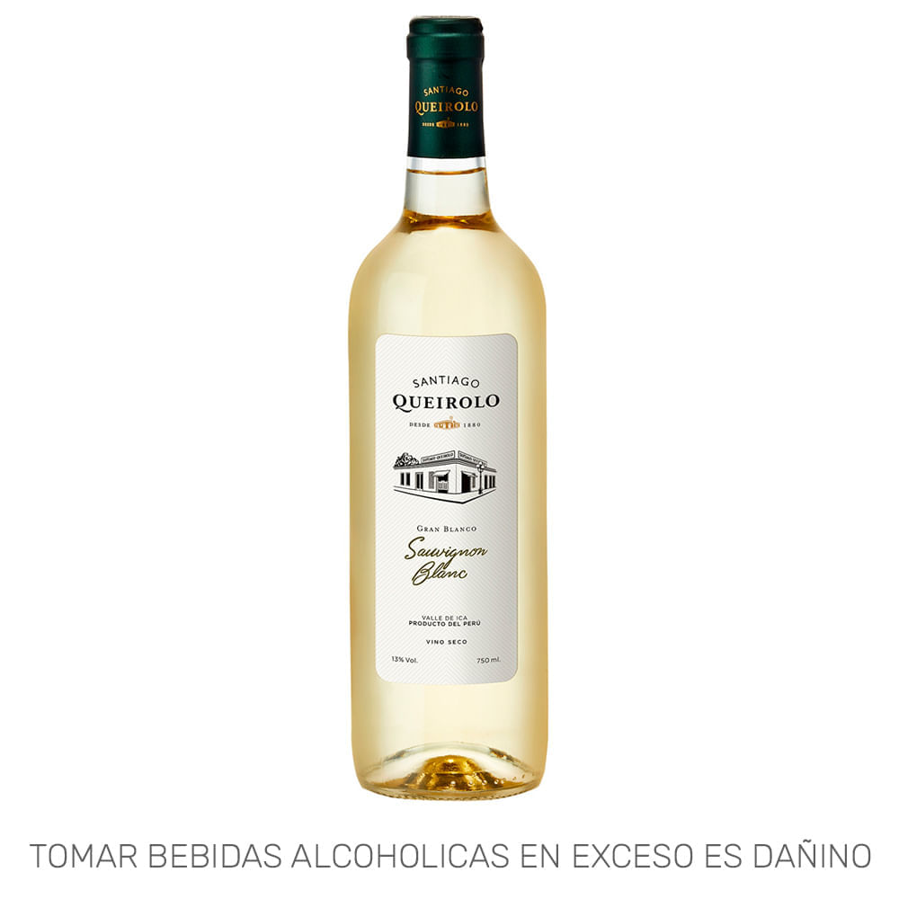 Vino Blanco SANTIAGO QUEIROLO Sauvignon Blanc Gran Blanco Botella 750ml