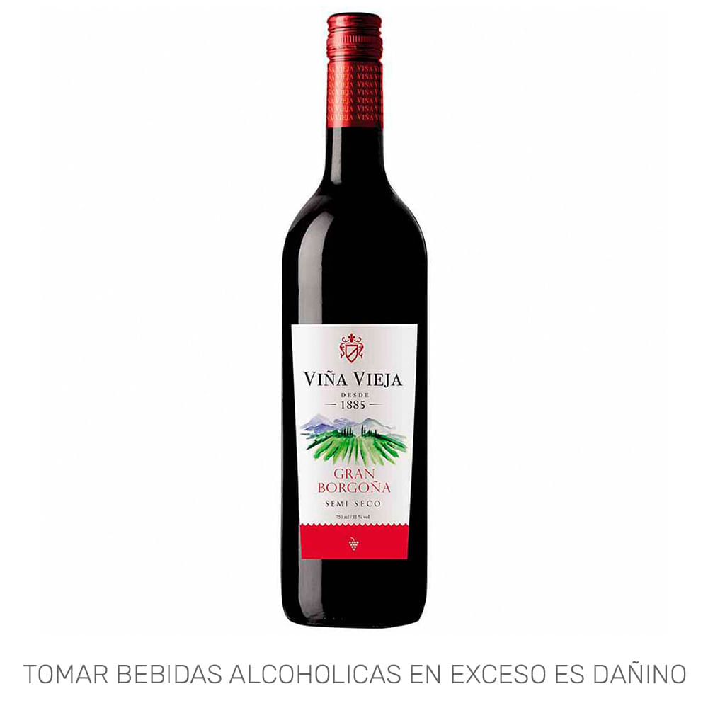 Vino Tinto VIÑA VIEJA Gran Borgoña Semi Seco Botella 750ml