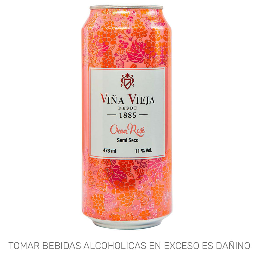 Vino Rosé VIÑA VIEJA Semi Seco Lata 473ml Vino Rosé VIÑA VIEJA Semi Seco Lata 473ml