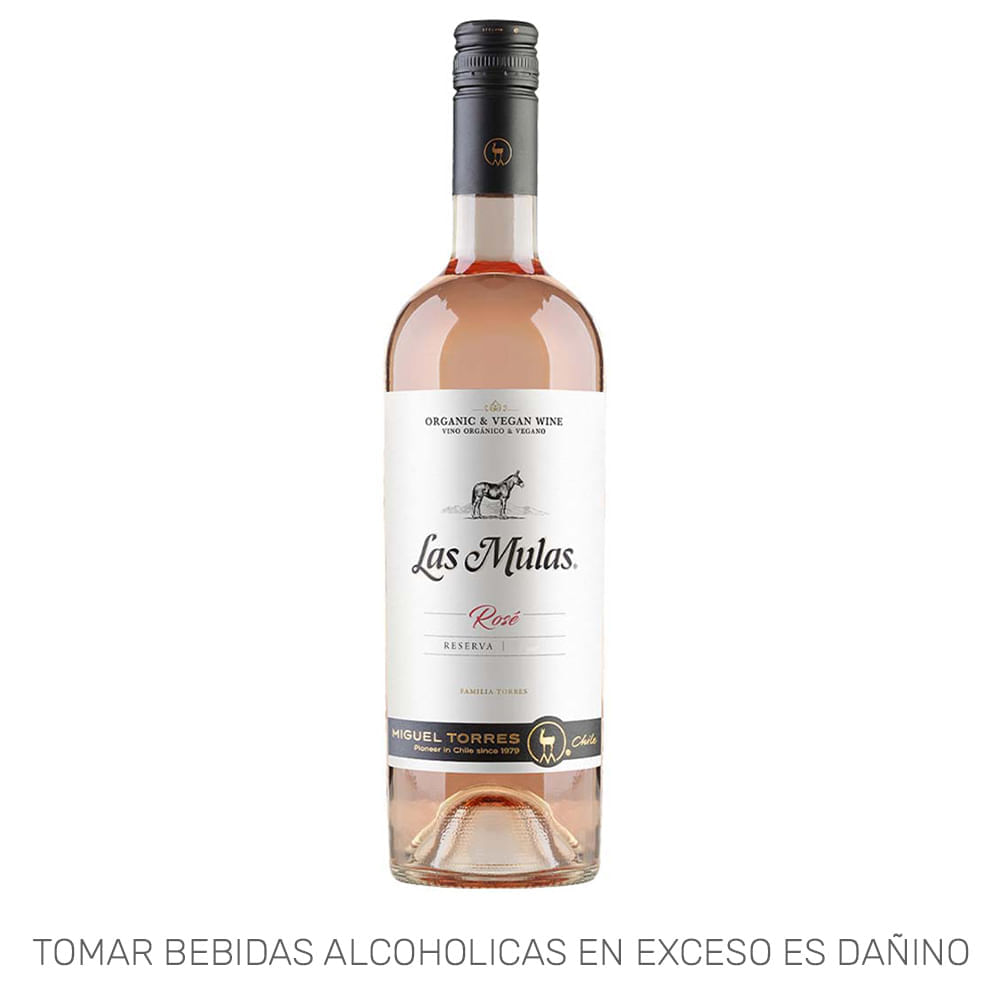 Vino Rosé LAS MULAS Cabernet Sauvignon Rosé Botella 750ml
