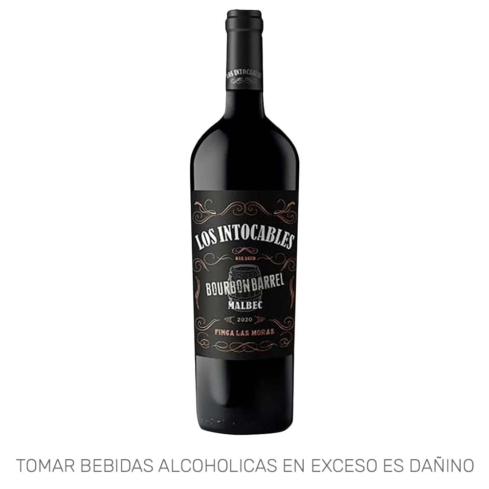 Vino Tinto LAS MORAS Los Intocables Malbec Botella 750ml