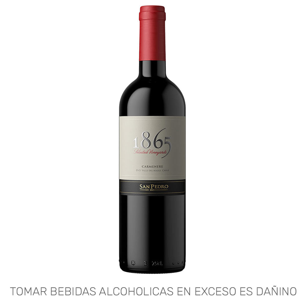 Vino Tinto SAN PEDRO 1865 Carmenere Botella 750ml Vino Tinto SAN PEDRO 1865 Carmenere Botella 750ml
