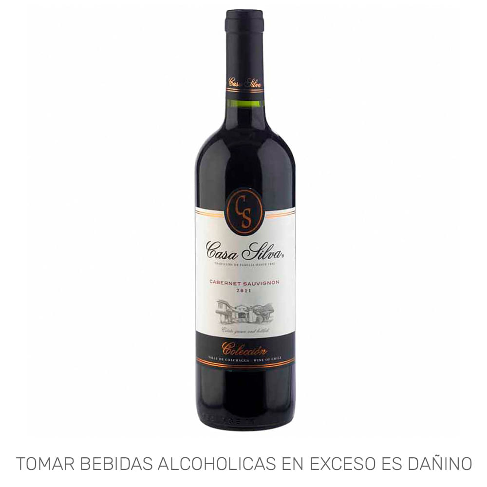 Vino Tinto CASA SILVA Colección Cabernet Sauvignon Botella 750ml