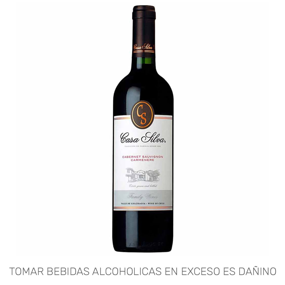 Vino Tinto CASA SILVA Cabernet Sauvignon Carmenere Botella 750ml