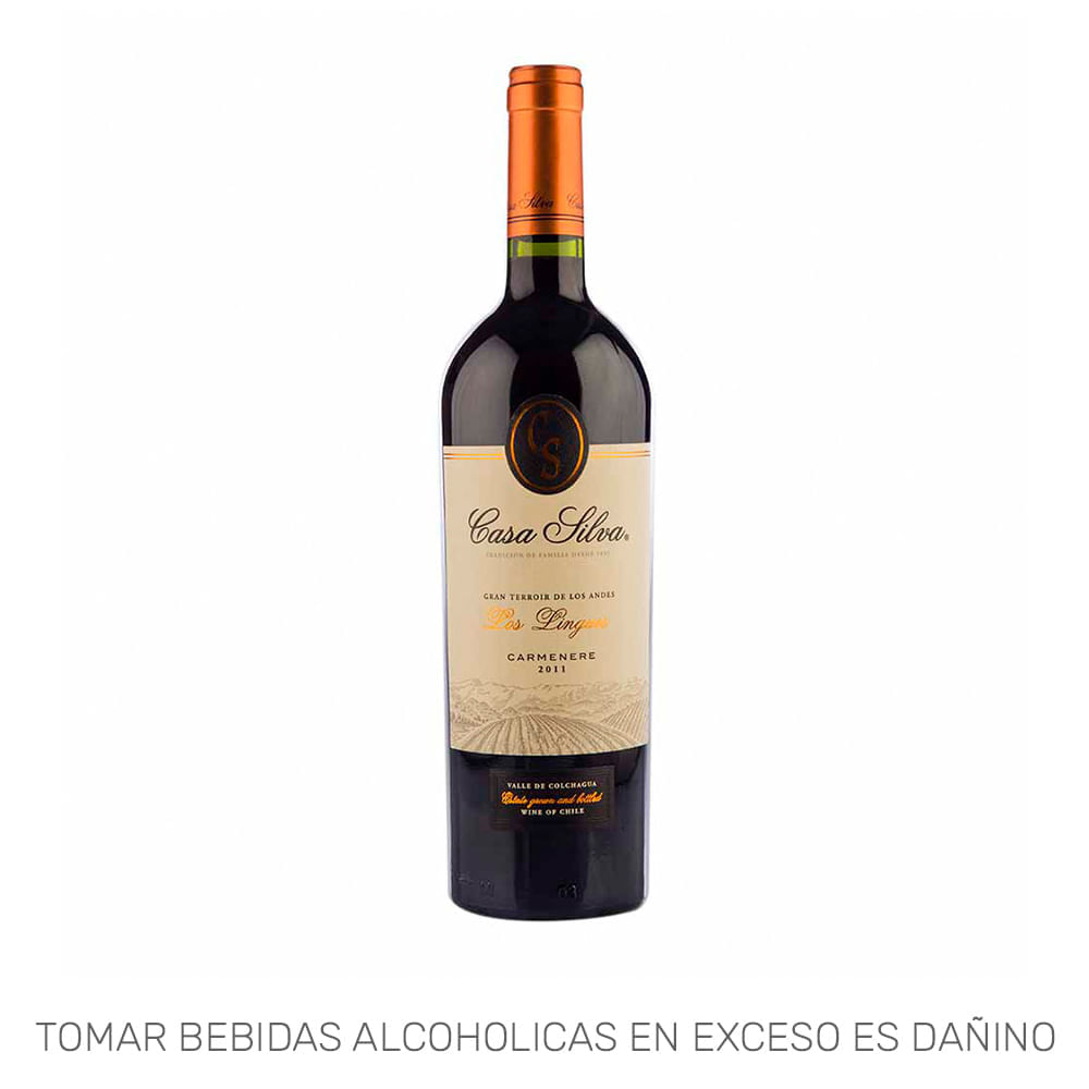 Vino Tinto CASA SILVA Los Lingues Carmenere Botella 750ml
