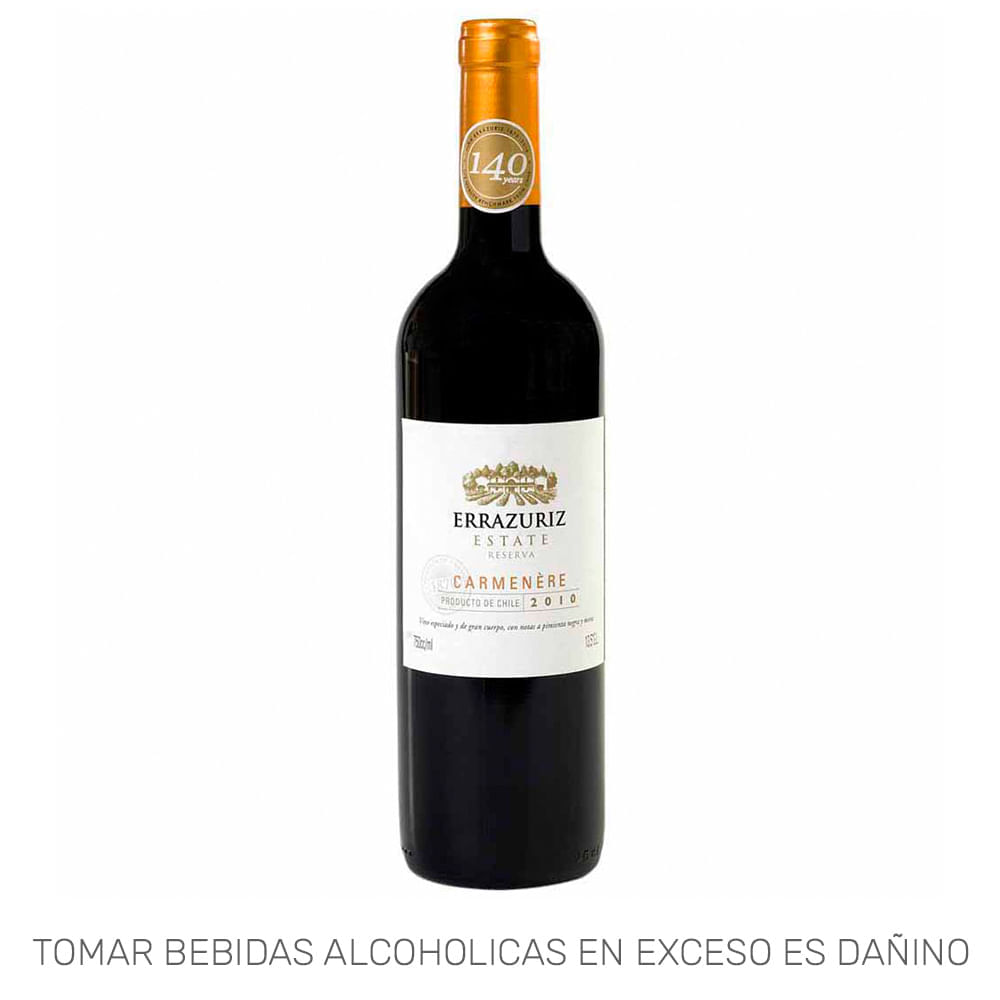 Vino Tinto ERRAZURIZ Estate Series Carmenere Reserva Botella 750ml Vino Tinto ERRAZURIZ Estate Series Carmenere Reserva Botella 750ml