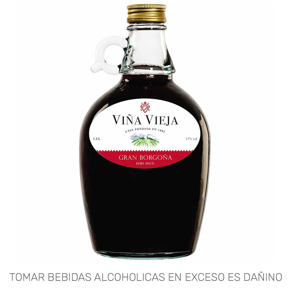 Vino Tinto VIÑA VIEJA Gran Borgoña Semi Seco Botella 1.5L