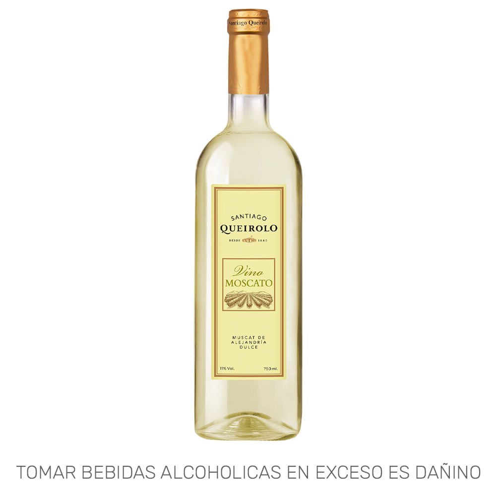 Vino Blanco SANTIAGO QUEIROLO Moscato Botella 750ml