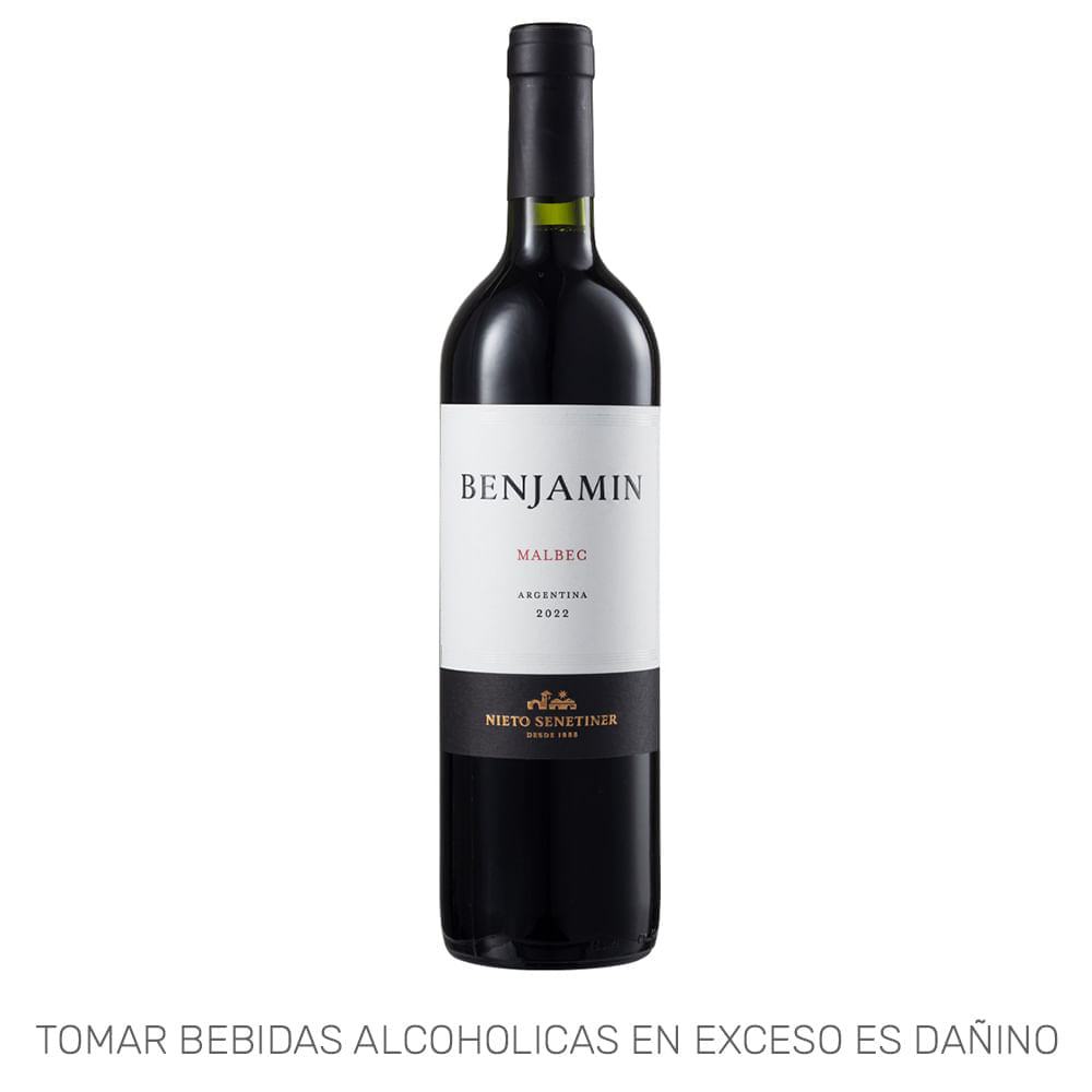 Vino Tinto BENJAMIN Malbec Botella 750ml