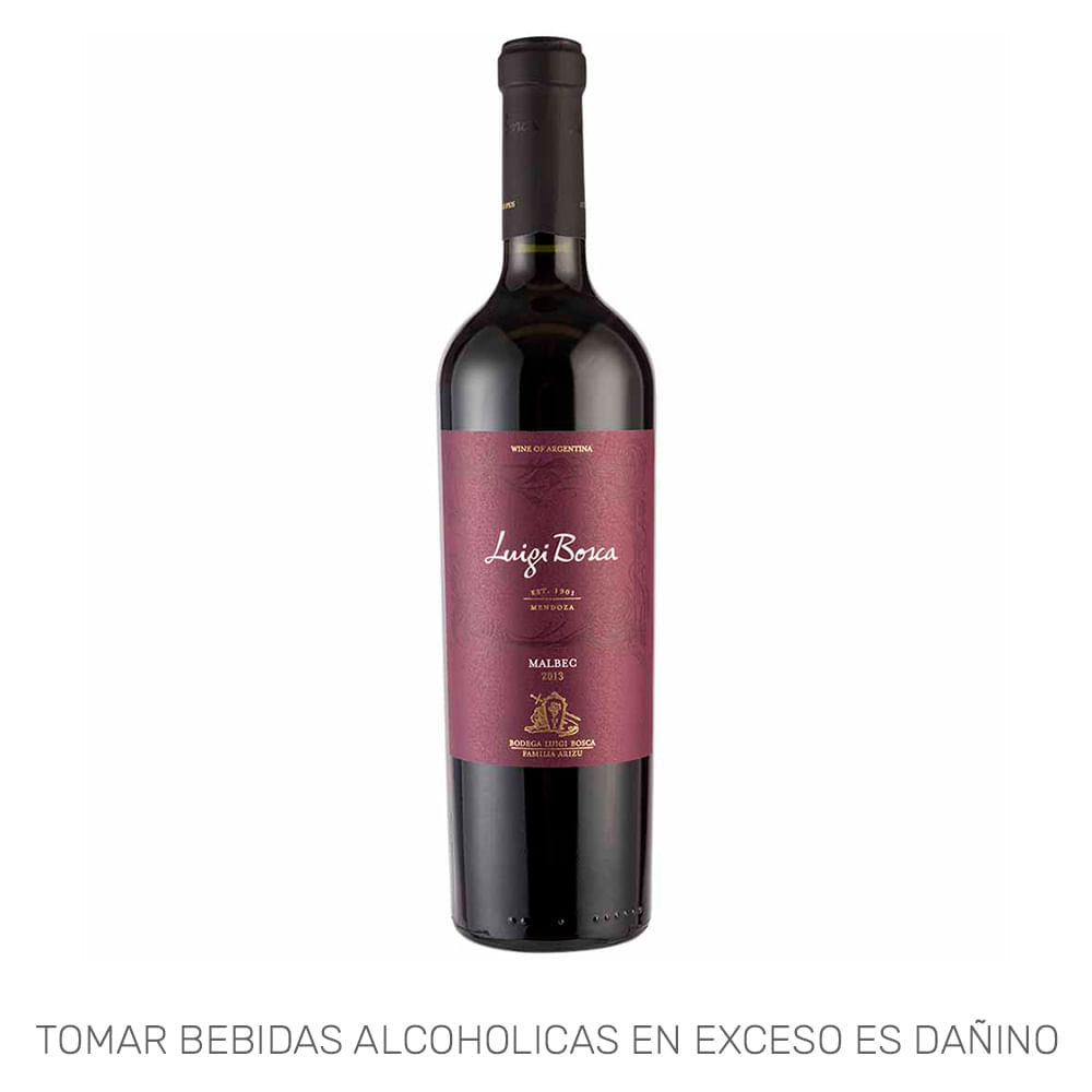 Vino Tinto LUIGI BOSCA Malbec Botella 750ml Vino Tinto LUIGI BOSCA Malbec Botella 750ml