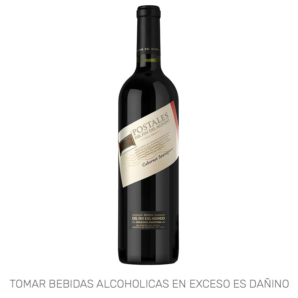 Vino Tinto POSTALES DEL FIN DEL MUNDO Cabernet Sauvignon Botella 750ml