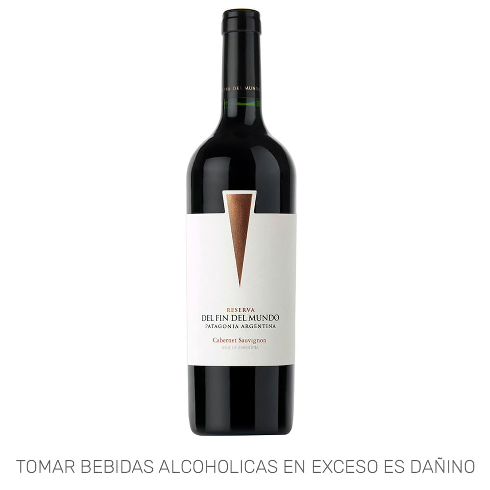 Vino Tinto DEL FIN DEL MUNDO Reserva Cabernet Sauvignon Botella 750ml