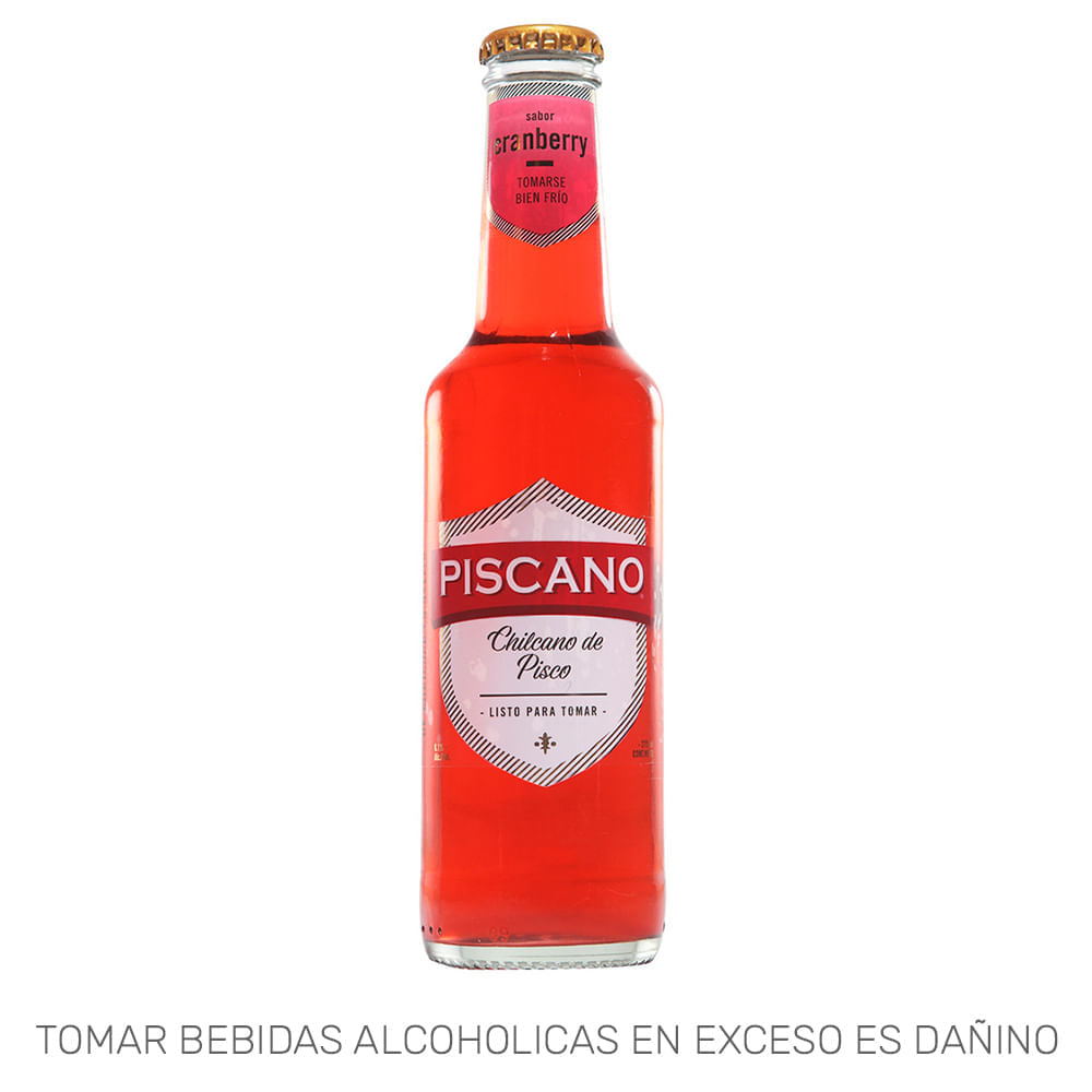 Ready To Drink (RTD) PISCANO Chilcano Cranberry botella 275ml Ready To Drink (RTD) PISCANO Chilcano Cranberry botella 275ml