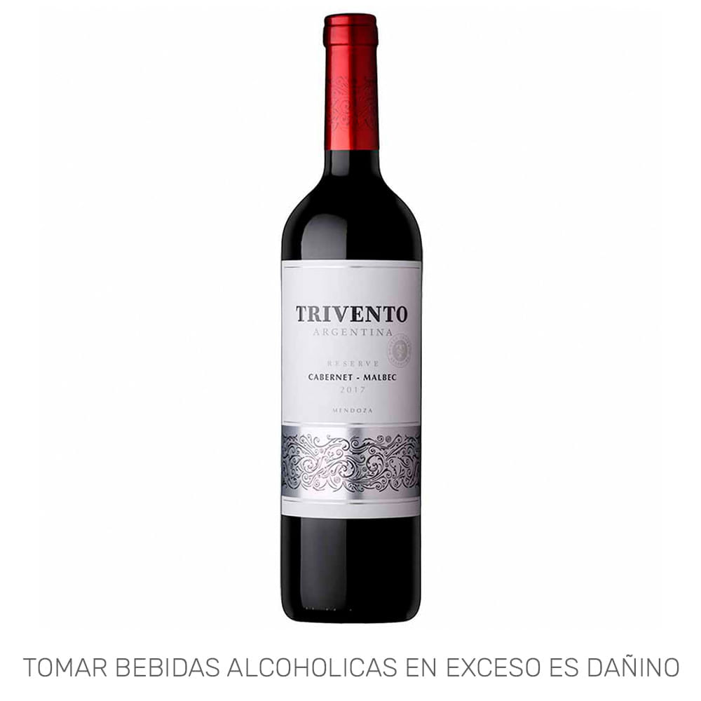 Vino Tinto TRIVENTO Reserva Cabernet Malbec Botella 750ml