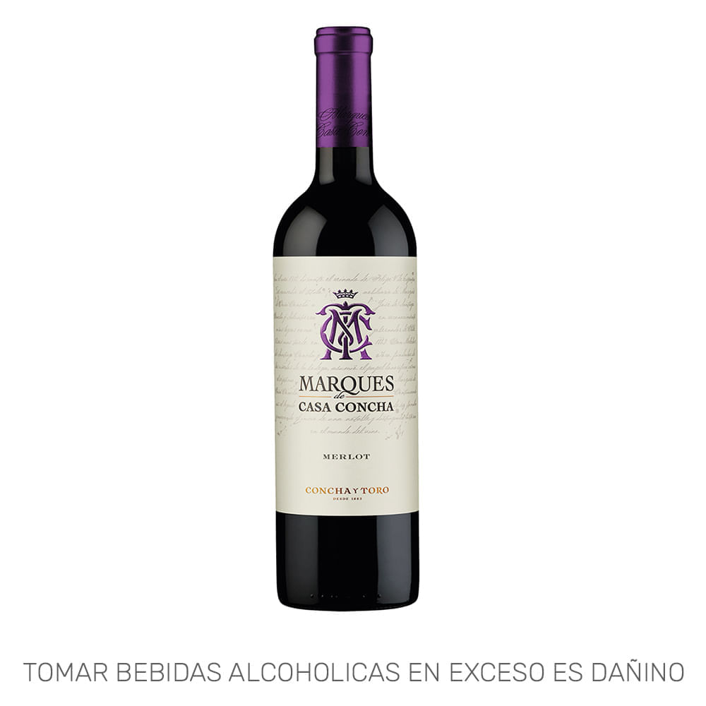Vino Tinto MARQUÉS DE CASA CONCHA Merlot Botella 750ml