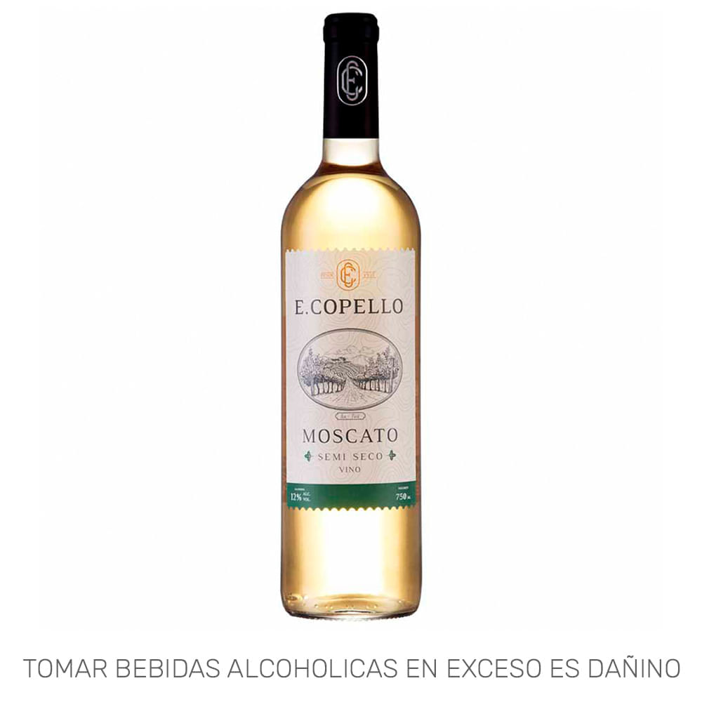 Vino Blanco E. COPELLO Moscato Semi Seco Botella 750ml