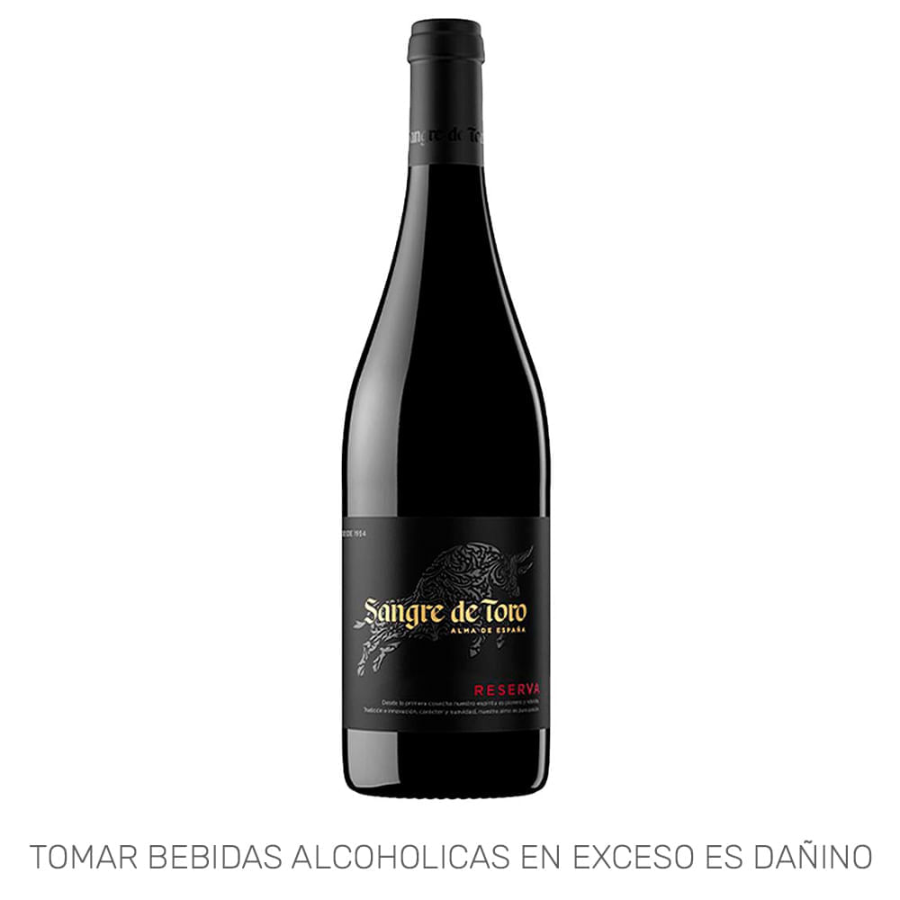 Vino Tinto TORRES Sangre de Toro Reserva Tinto Botella 750ml Vino Tinto TORRES Sangre de Toro Reserva Tinto Botella 750ml