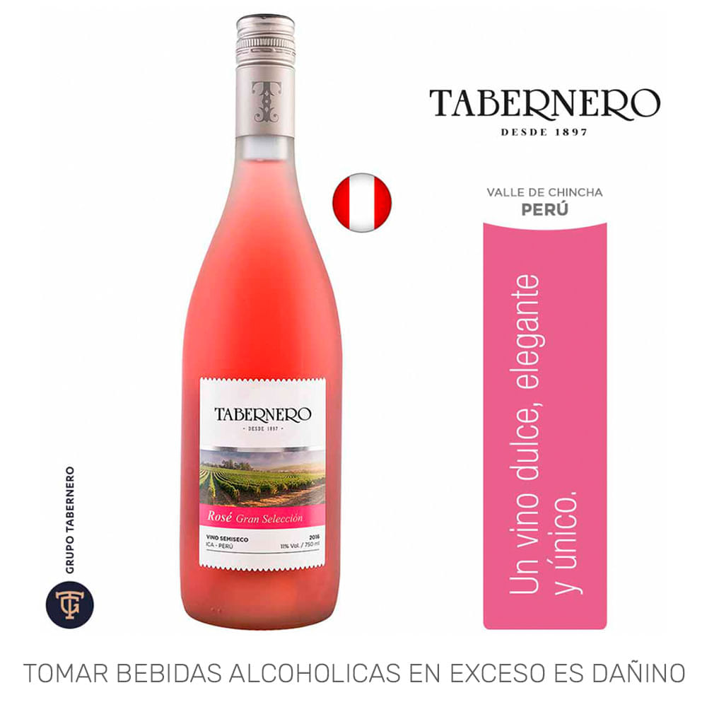 Vino Rosé TABERNERO Gran Selección Botella 750ml