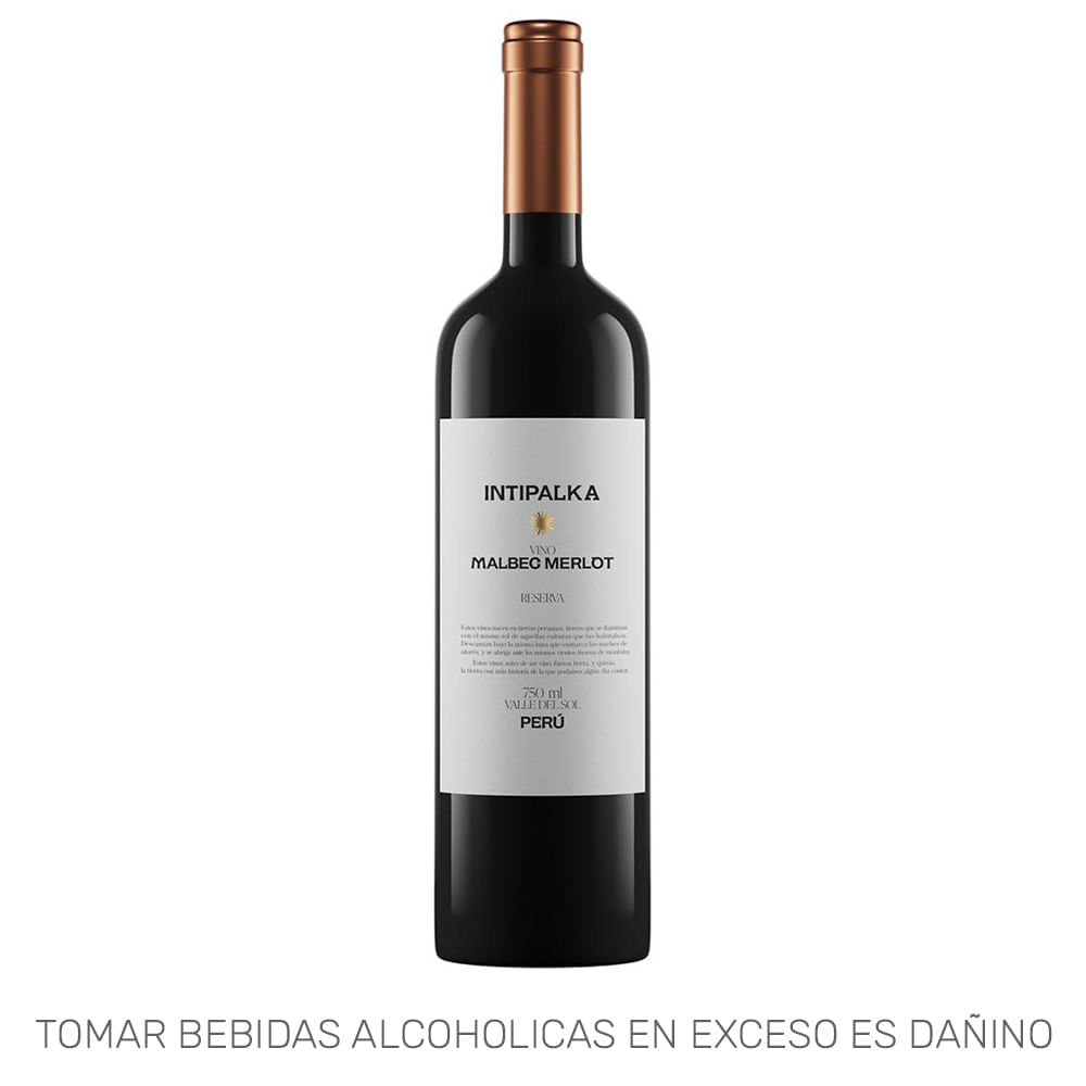 Vino Tinto INTIPALKA Malbec Merlot Reserva Botella 750ml