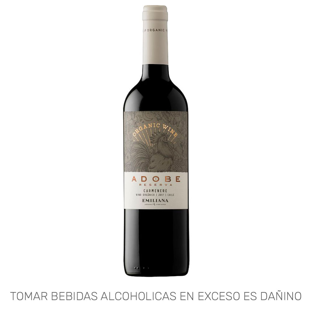 Vino Tinto EMILIANA Adobe Carmenere Botella 750ml