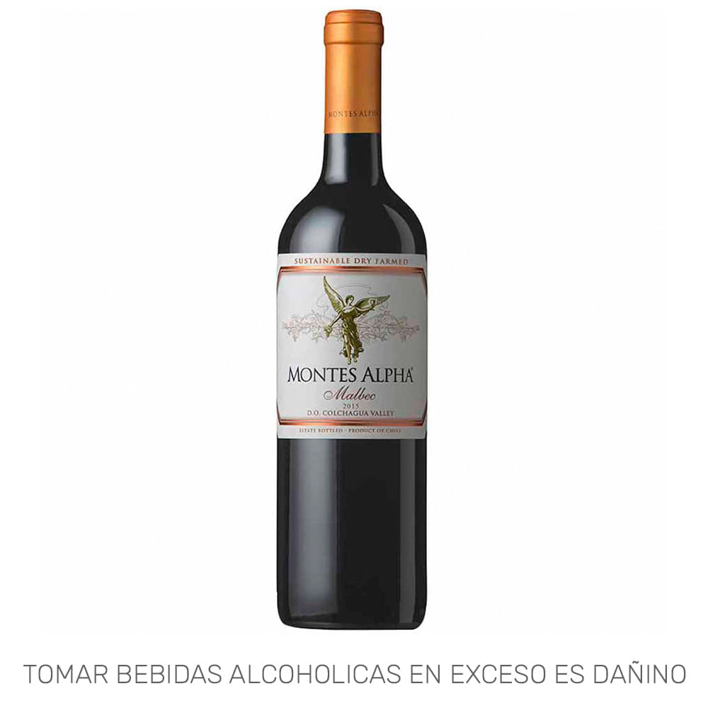 Vino Tinto MONTES ALPHA Malbec Botella 750ml