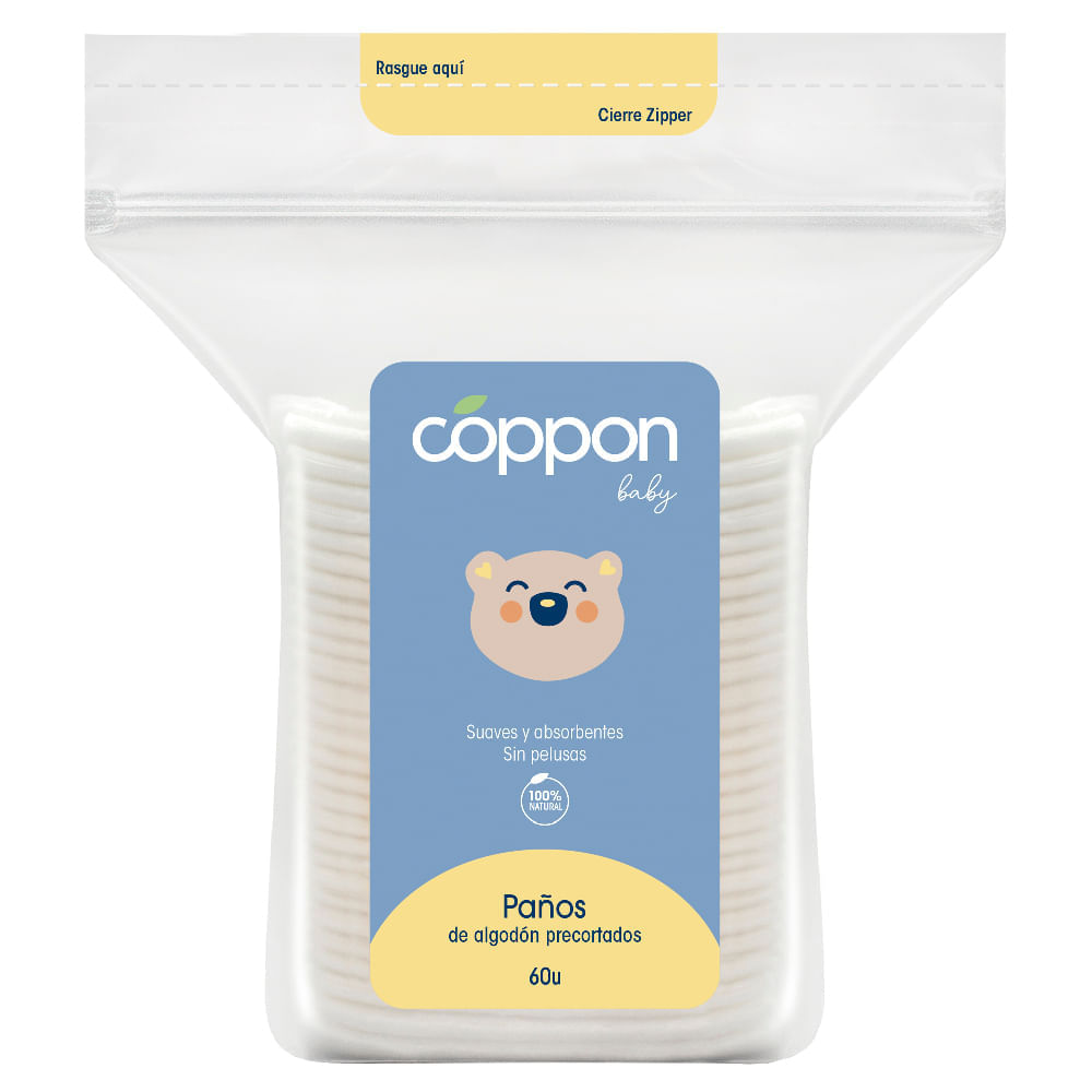 Paños de Algodón COPPON BABY Bolsa 60un