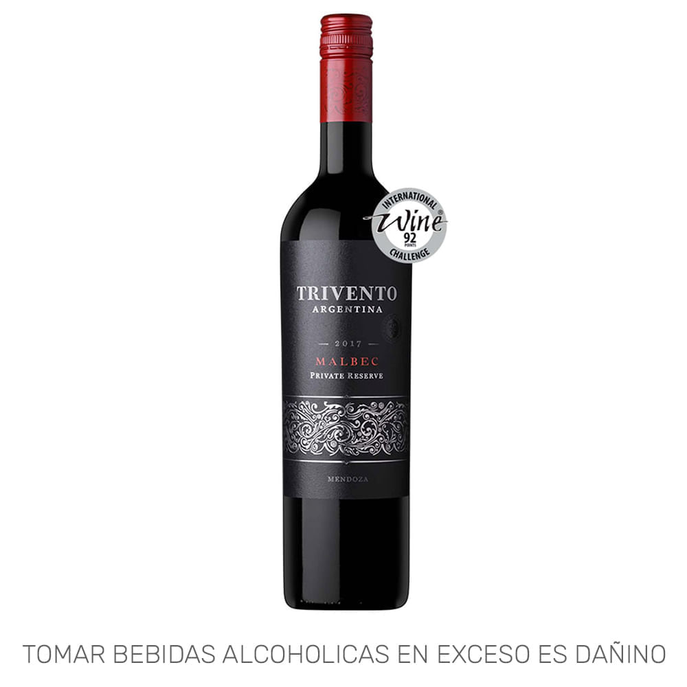 Vino Tinto TRIVENTO Malbec Private Reserve Botella 750ml Vino Tinto TRIVENTO Malbec Private Reserve Botella 750ml