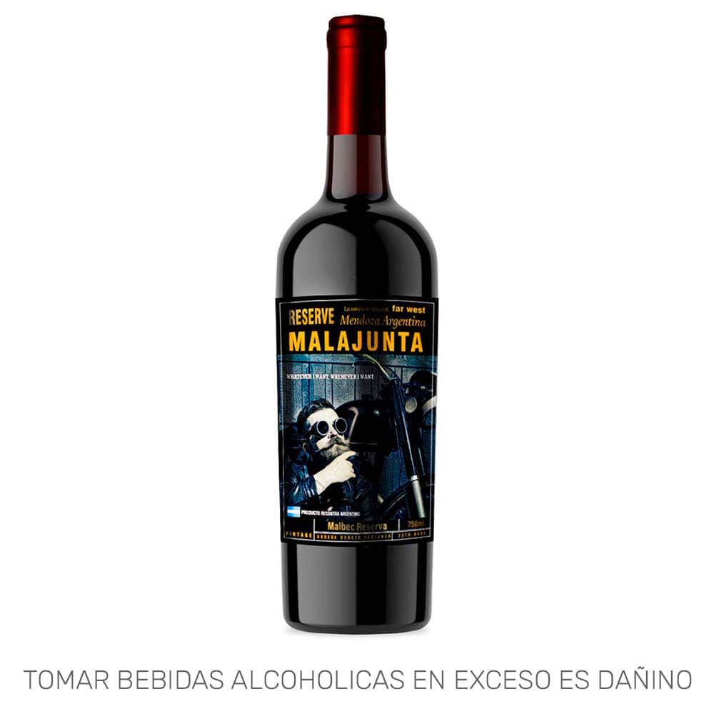 Vino Tinto MALAJUNTA Reserva Malbec Botella 750ml