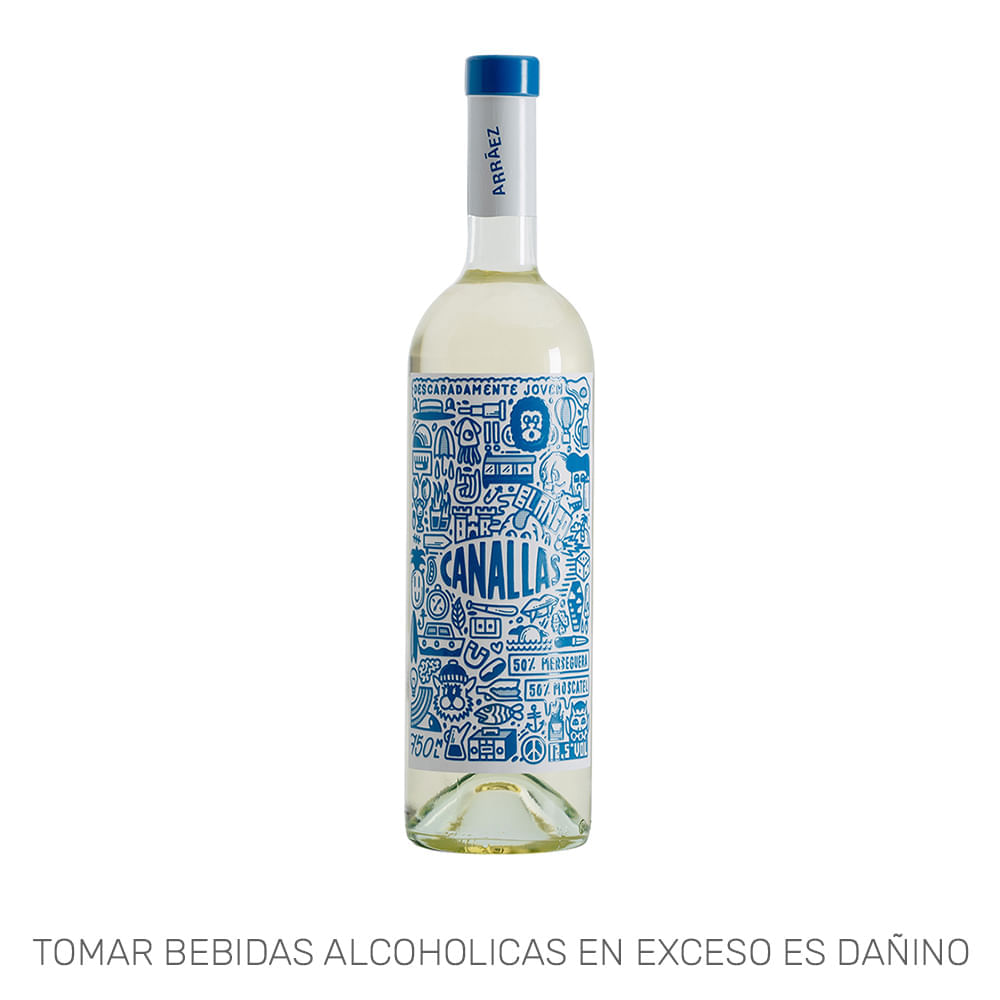 Vino Blanco CANALLAS Blend Botella 750ml