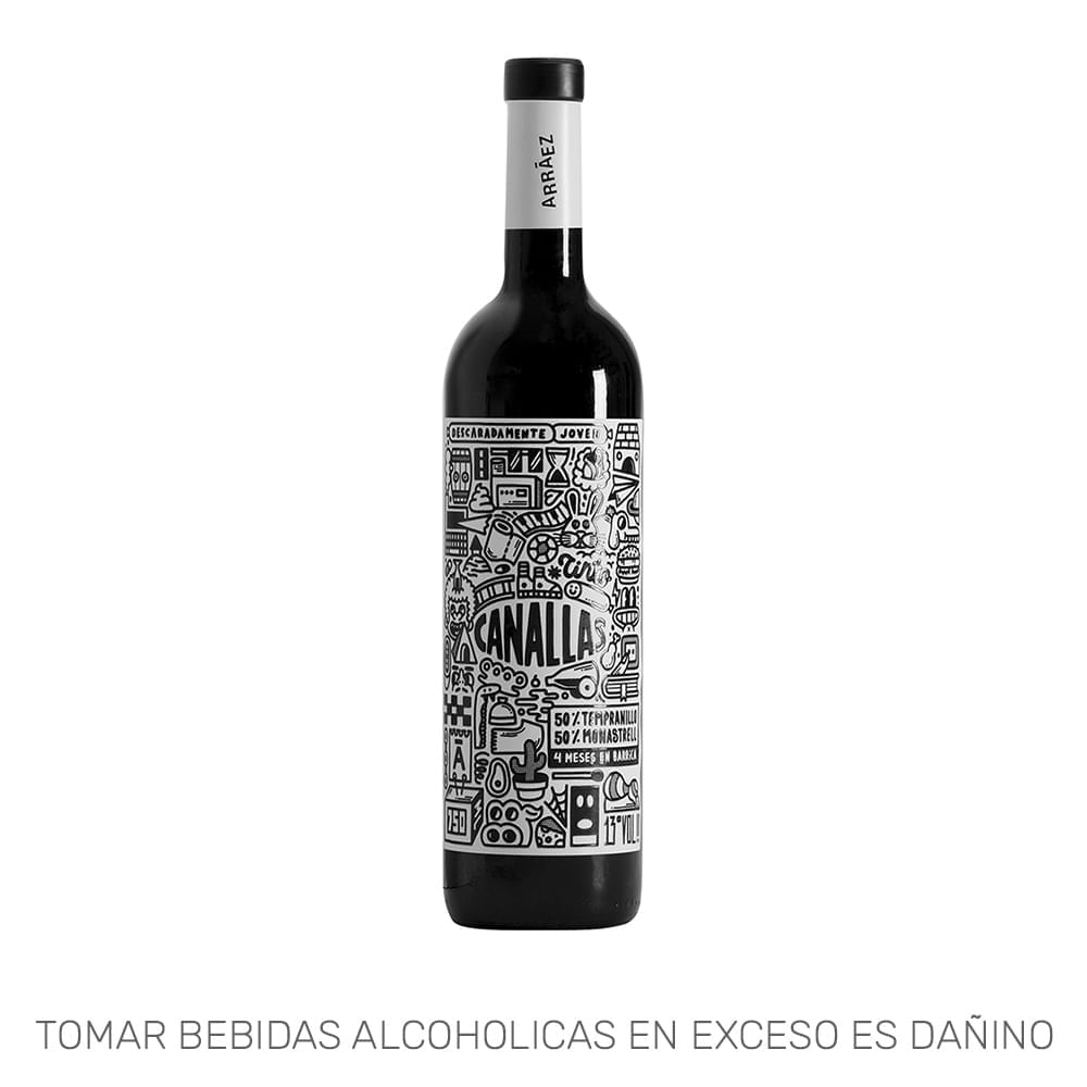 Vino Tinto CANALLAS Blend Botella 750ml