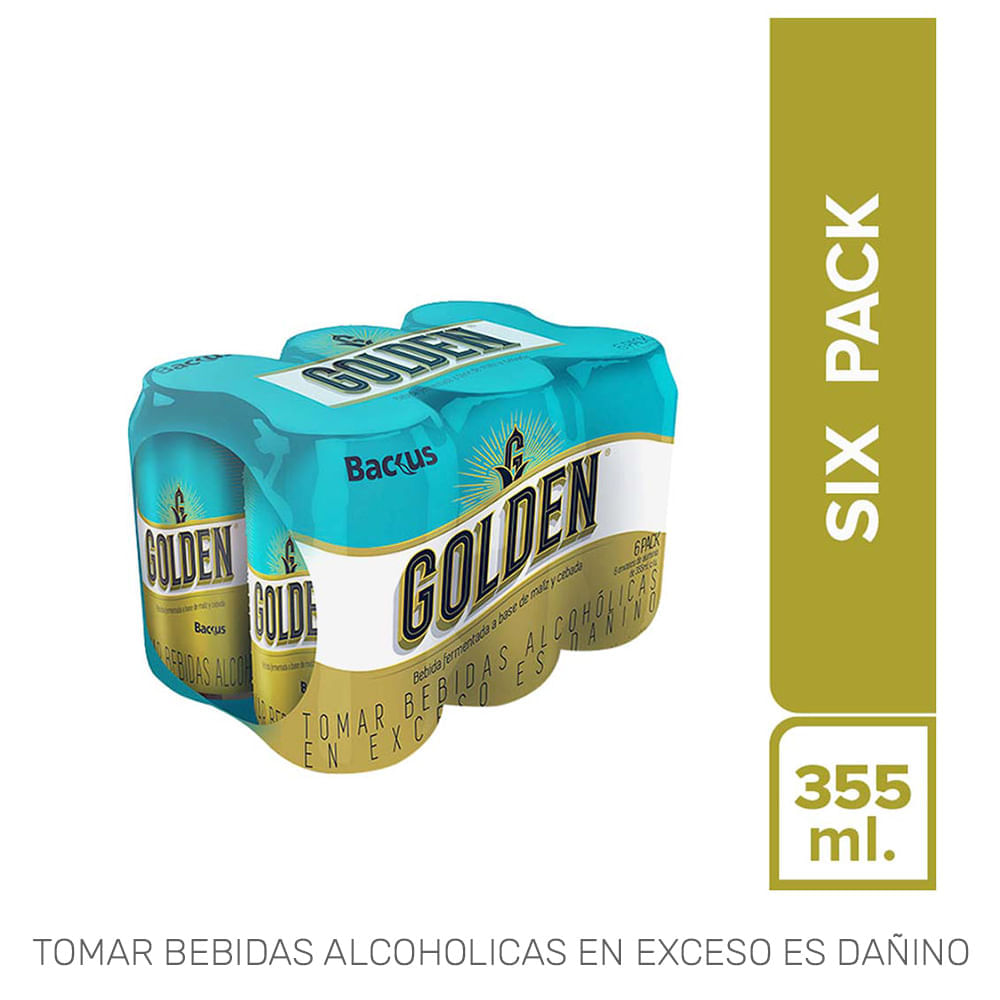 Bebida GOLDEN Lata 355ml Paquete 6un Bebida GOLDEN Lata 355ml Paquete 6un