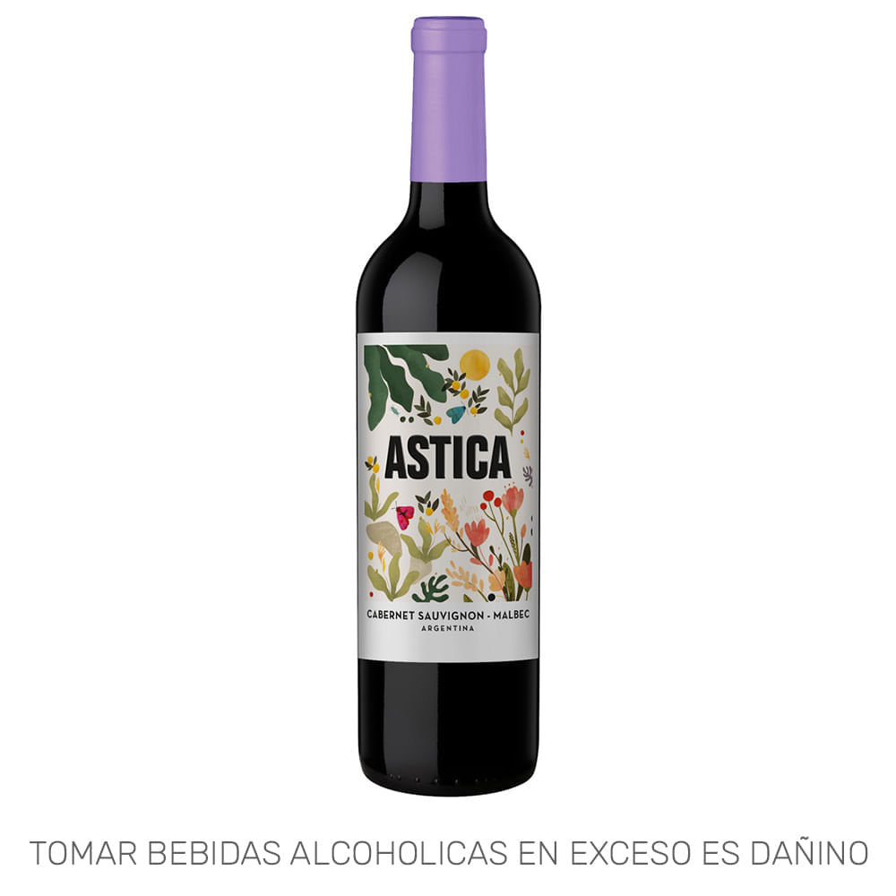 Vino Tinto ASTICA Cabernet Malbec Botella 750ml