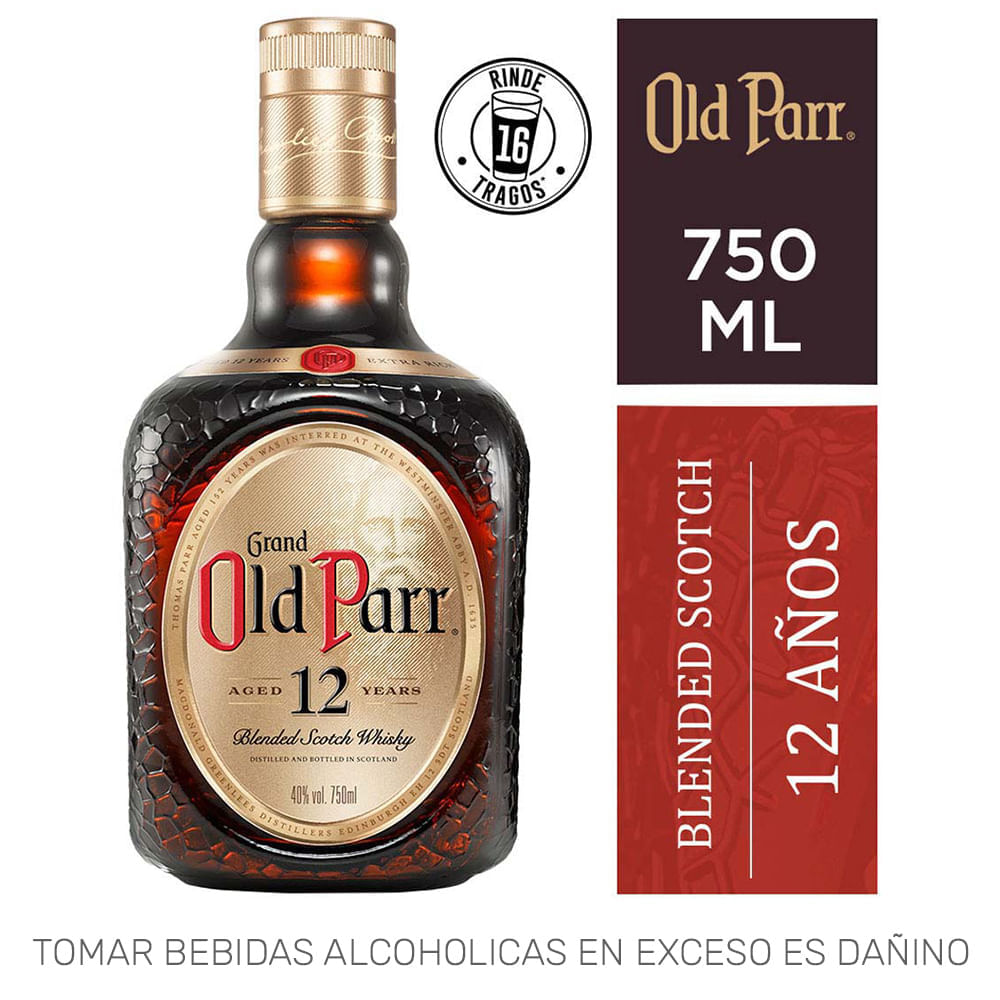 Whisky OLD PARR 12 Años Botella 750ml Whisky OLD PARR 12 Años Botella 750ml