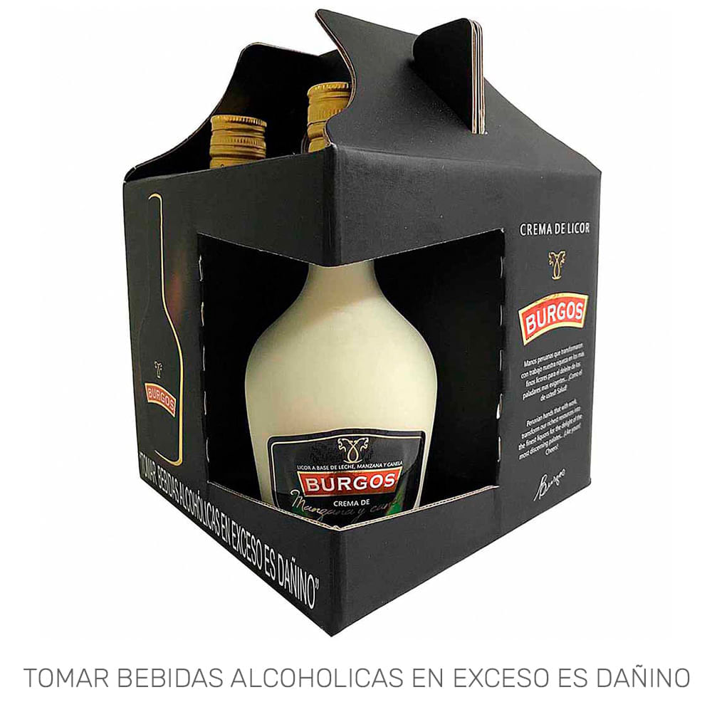 Licor de Crema BURGOS Sabores Varios Botella 250ml Paquete 4un