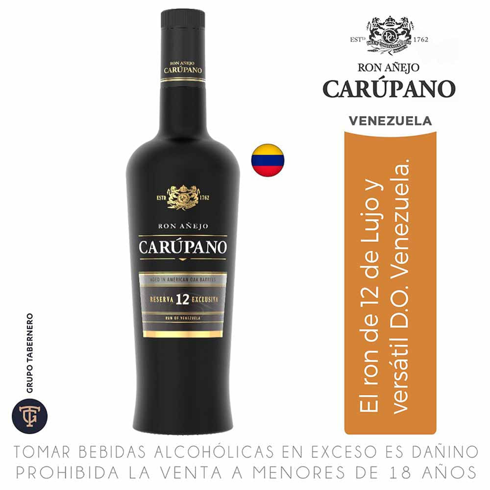 Ron CARUPANO Reserva 12 Años Botella 750ml